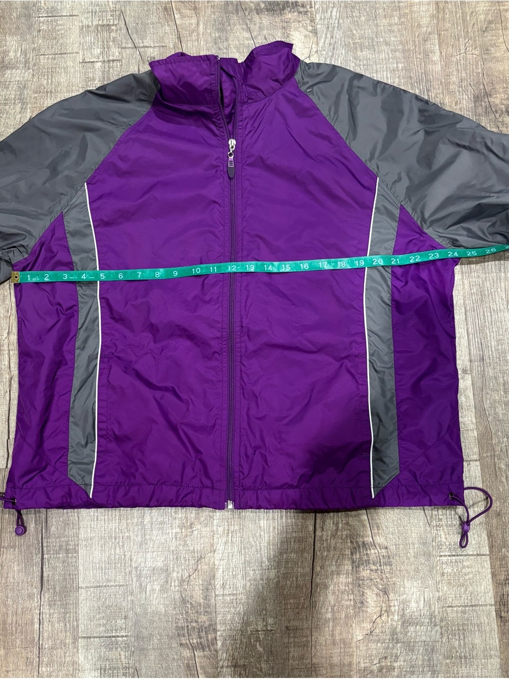 Rebbeca Malone Purple & Gray Women's XL Windbreaker Jkt/Pant Set Vintage Y2K BF - Picture 2 of 13